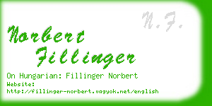 norbert fillinger business card